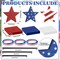 4th of July Tiered Tray Decor Wooden Star Set, 3 Pcs Memorial Day Table Decorations, Rustic Patriotic Tabletop Home Decor, Red White and Blue Decorations for Home (Shiny)